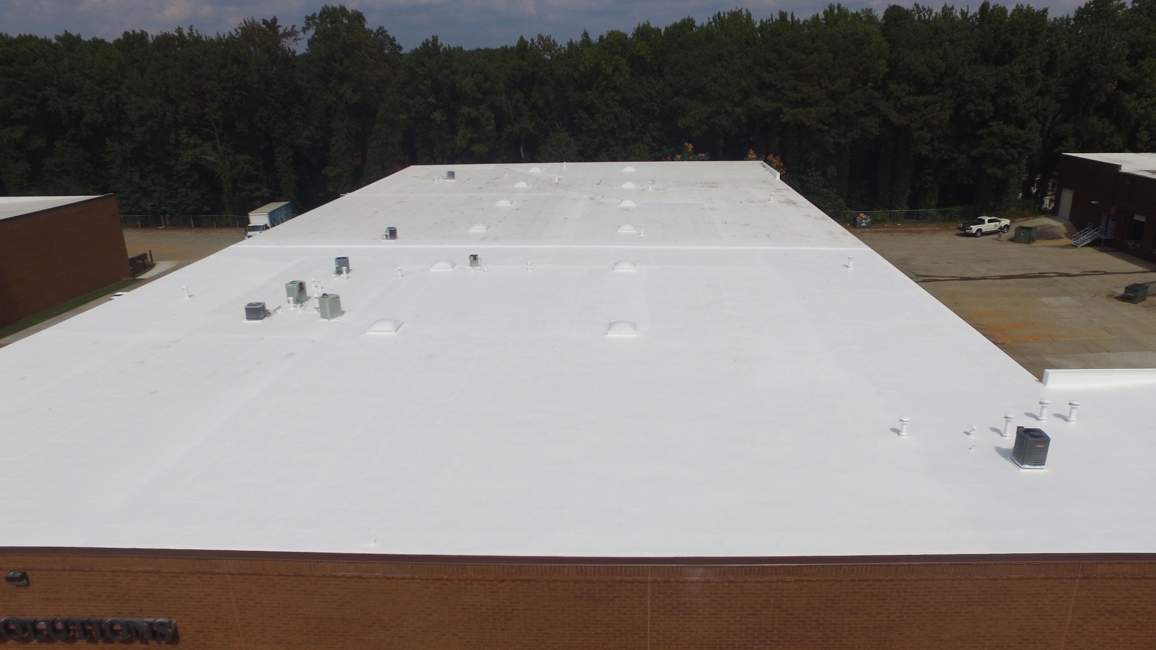 Fabric reinforced roof full view